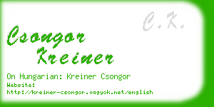 csongor kreiner business card